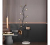 Perchero de metal independiente, organizador de árbol de pasillo para entrada, perfecto para guardar sombreros, bufandas y bolsas