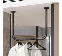 Perchero de metal para colgar en el techo, en forma de U, con capacidad de carga de 50 kg, para dormitorio y pasillo, 100 x 60 cm