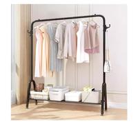 Perchero de metal resistente con estantes, perchero independiente para boutique, dormitorio, organizador de armario industrial