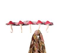 Perchero de pared con forma de hongo, bonito colgador adhesivo de resina para decoración de habitación de niños, cuarto de bebé, resistente, soporte para toallas, ahorro de espacio, organizador de