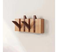 Perchero de Pared de Haya, con Gancho Abatible con Diseño de Teclas de Piano, Perchero Compacto para Abrigos Bolsos y Sombreros en la Entrada, para Armario Cocina Dormitorio y Baño(Mix,4 hooks)