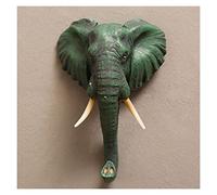 Perchero de pared de resina vintage para decoración de pared para el hogar, estante de animales estéreo para colgar toallas, abrigos, sombreros, bolsos, batas, abrigos, árbol (color: alce) (elefante)