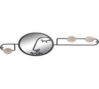 Perchero De Pared Dkd Home Decor Negro Cristal Hierro Madera MDF (56 X 6 X 20.5 Cm)