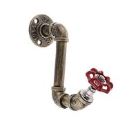 Perchero de pared estilo industrial vintage, tubo de hierro, estante montado en la pared, perchero, perchero, perchero, estante con tornillos, perchero de árbol