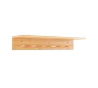 Perchero de pared fjord 6 ganchos bambú 59x17x10cm - natural [en.casa]