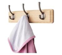 Perchero de pared, gancho para colgar Perchero sencillo con gancho for colgar en la pared, de madera y acero inoxidable, con puerta trasera.(Solid wood)