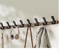 Perchero de pared | Ganchos de entrada de madera de 31.5 pulgadas | Almacenamiento en el hogar | Elegantes ganchos de pared para entrada, dormitorio, baño y guardarropa - y ahorra espacio