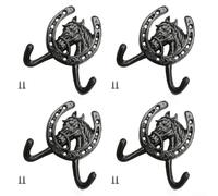 Perchero de pared, ganchos rústicos vintage montados en la pared para colgar chaquetas, sombreros, bolsos, plantas en maceta e incluso decoraciones (4 piezas)