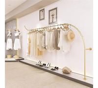 Perchero de pared industrial para exhibición de ropa, perchero resistente, 350 cm de ancho