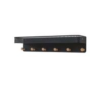Perchero de pared jäller 6 ganchos metal 60x14x12cm - negro [en.casa]