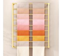 Perchero de Pared Multifuncional de Metal para pañuelos y Corbatas, Ideal para pañuelos de Seda, Toallas y Papel de Regalo. Soporte para Cintas Que Ahorra Espacio y Expositor de pa