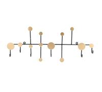 Perchero de pared para colgar en la pared, perchero de metal con 6 ganchos dorados resistentes para entrada, gancho minimalista para ropa, sombrero, llaves, toalla y bolsa