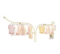 Perchero de pared para colgar en la ropa, resistente e industrial para exhibición de ropa, juego de 2 piezas