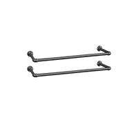 SONGMICS - Perchero de pared, barras de suspensión para ropa de tuberías industriales, ahorro de espacio, 92 x 30 x 7,5 cm, instalación fácil, para espacio pequeño, negro HSR67BK