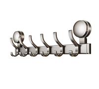 Perchero de pared, perchero con ventosa - Toallero con ventosa con 6 ganchos, ganchos para ropa, perchero multiusos para entrada de cocina y baño