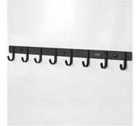 Perchero de pared resistente, moderno gancho de aluminio multifuncional, resistente al óxido, 60 cm, perfecto para uso doméstico y de oficina, elegante acabado negro