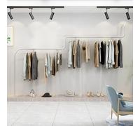 Perchero de Pared, riel para Ropa, Perchero Creativo para Boutique, Perchero de exhibición para Tienda de Ropa, Perchero Moderno Industrial para Bodas, Perchero para Tienda de Ropa, Grande a