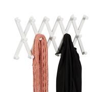 Perchero de pared Soporte para chaquetas 17 ganchos Perchero extensible 1 kg