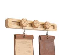 Perchero De Pared - Toalleros Para Llaveros, Material De Madera Natural De 45x5,8x2,2 Cm, Función De Mejora De La Accesibilidad Con Ganchos Deslizantes | Solución de organización del hogar para la ent