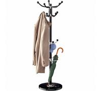 CASARIA Perchero de Pie Árbol 14 Ganchos 175x37Cm Negro