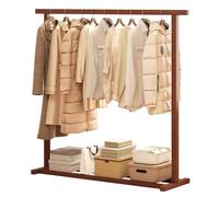 Perchero De Pie,Madera Perchero para,Multifuncional Burro Ropa,con Estante De Almacenamiento,120x40x125cm,Sólido,Independencia,Sala De Estar del Dormitorio Corredores Percha.