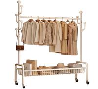 Perchero de pie resistente con estante para zapatos, colgador multifuncional para entrada, diseño industrial, soporta 100 kg, ahorro de espacio para el hogar, oficina, pasillo (100 x 35 x 172 cm)