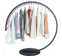 Perchero de ropa resistente, estante redondo en forma de C, colgador lateral de metal para tiendas minoristas, diseño creativo para una visualización mejorada