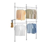 Perchero de ropa telescópico altura ajustable gris sobuy kls03-hg 200 cm