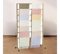 Perchero de seda con polea - Expositor de piso simple para telas, chales y ropa - Estante colgante de metal para tiendas minoristas