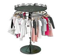 Perchero, diseño giratorio de 360°, gran capacidad estable para exhibiciones de ropa en el hogar y tienda