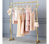 Perchero Dorado con rieles para Ropa, Perchero Multifuncional para exhibir y secar Ropa, Adecuado para el hogar o Tiendas de Ropa, súper Resistente.