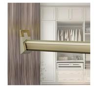 Perchero extensible de alta resistencia - Barra de metal ajustable para armario de dormitorio y valet - 130 cm (51 1/8 pulgadas) - Acabado champán