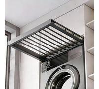 Perchero extensible extraíble para lavadora, estante de secado oculto ajustable, ahorra espacio para dormitorio, se adapta a 61-66 cm de ancho