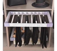 Perchero extensible extraíble para pantalones que ahorra espacio, barra de ropa oculta para lavandería, colgador telescópico para pantalones para armario de lavadora