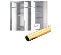 Perchero for Armario y Mueble, tendedero Horizontal for Interior, con Soporte de Brida Fija, Barra for Perchero(Gold,50cm/19.7in)