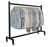 Perchero gisborne acero inoxidable negro 38x150x120 cm