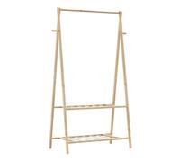 Perchero glaciar plegable 2 estantes natural 150,5x96x45,5 cm 150.5 cm