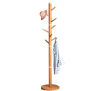 Perchero independiente con 8 ganchos, árbol de madera para entrada, pasillo, dormitorio, armario, oficina, organizador de sombreros y ropa