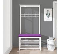 Perchero industrial con almacenamiento de zapatos, árbol de pasillo independiente con ganchos y estante para entrada, entrada moderna y elegante zapatero para decoración del hogar