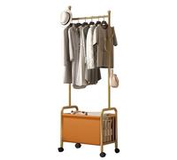 Perchero industrial de acero inoxidable con ganchos y cesta de almacenamiento, resistente para entrada, pasillo, dormitorio, diseño de metal, disponible en tamaños de 60/80/100 cm