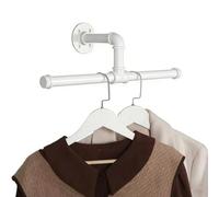 Perchero industrial montado en la pared, perchero de metal resistente, estante de secado que ahorra espacio para dormitorio, baño, cuarto de lavado