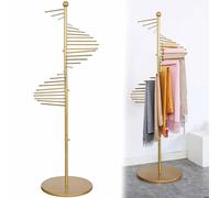 Perchero metálico en Espiral para Bufandas con 30 Varillas: Organizador versátil para Cinturones, Pantalones y Mantas, Ideal para Tiendas de Ropa y el hogar. Soluciones de Almacenamiento Que
