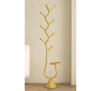 Perchero Metálico Moderno Independiente, Base De Mármol Percherocolgador para Sombreros Y Bolsos Con8 Ganchos para Ropa para La Entrada Gold,12x66inch