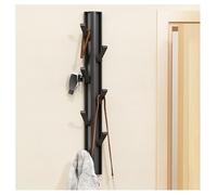 Perchero Montado En La Pared, Ganchos De Metal Plegables Para Entrada, Gancho De árbol Creativo Para Ropa, Perchero Para Llaves, Ganchos Sin Perforación Detrás De La Puerta(Size:7 Hooks,Color:Negro)