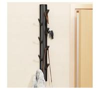 Perchero Montado En La Pared, Ganchos De Metal Plegables Para Entrada, Gancho De árbol Creativo Para Ropa, Perchero Para Llaves, Ganchos Sin Perforación Detrás De La Puerta(Size:8 Hooks,Color:Negro)