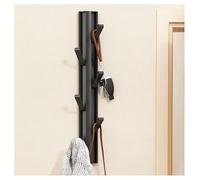 Perchero Montado En La Pared, Ganchos De Metal Plegables Para Entrada, Gancho De árbol Creativo Para Ropa, Perchero Para Llaves, Ganchos Sin Perforación Detrás De La Puerta(Size:6 Hooks,Color:Negro)