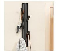 Perchero Montado En La Pared, Ganchos De Metal Plegables Para Entrada, Gancho De árbol Creativo Para Ropa, Perchero Para Llaves, Ganchos Sin Perforación Detrás De La Puerta(Size:5 Hooks,Color:Negro)