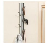 Perchero Montado En La Pared, Ganchos De Metal Plegables Para Entrada, Gancho De árbol Creativo Para Ropa, Perchero Para Llaves, Ganchos Sin Perforación Detrás De La Puerta(Size:6 Hooks,Color:Gris)