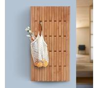 Perchero montado en la Pared Ganchos para Llaves de Piano Perchas de Madera Maciza Natural Perchas para Ropa de Tela no Tejida, Ganchos Modernos únicos abatibles(55 * 105cm)