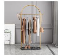 Perchero multifuncional de metal dorado y negro de 80 cm con base de mármol, elegante colgador independiente para dormitorio, sala de estar, decoración del hogar